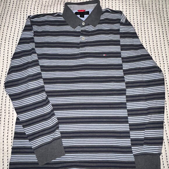 Tommy Hilfiger Medium Stiped Long Sleeve Polo - Picture 1 of 6